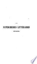 Les supercheries littéraires dévoilées