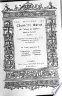 Les œuvres de Clément Marot (éd. G. Guiffrey, mise au jour par R. Yve-Plessis; J. Plattard).