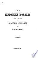 Les tendances morales dans l'oeuvre de Giacomo Leopardi