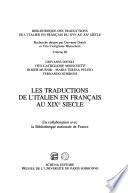 Les traductions de l'italien en français au XIXe siècle