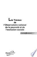 Les travaux de l'Observatoire national de la pauvreté et de l'exclusion sociale