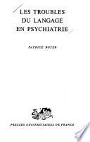 Les troubles du langage en psychiatrie