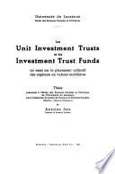 Les Unit Investment Trusts et les Investment Trust Funds