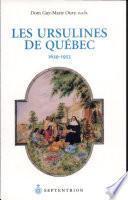 Les Ursulines de Québec, 1639-1953