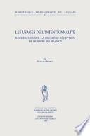 Les usages de l'intentionnalité