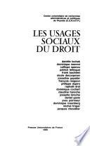 Les Usages sociaux du droit