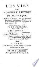 Les vies des hommes illustres de Plutarchus
