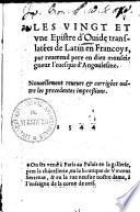 Les vingt et une epistre d'Ouide