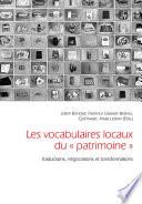 Les vocabulaires locaux du patrimoine