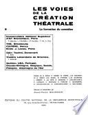 Les Voies de la création théâtrale: La formation du comédien
