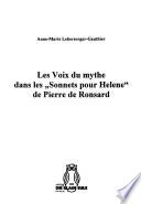 Les voix du mythe dans les Sonnets pour Hélène de Pierre de Ronsard