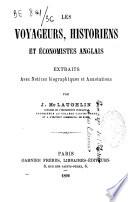 Les voyageurs, historiens et économistes anglais