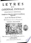 Letres du cardinal d'Ossat