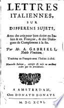 Lettere di complimenti semplici. French and Italian