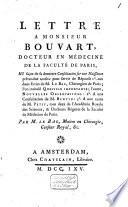 Lettre a monsieur Bouvart, docteur en médecine [...] au sujet de sa derniere Consultation sur une naissance