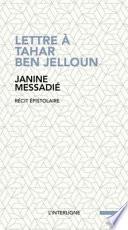Lettre à Tahar Ben Jelloun