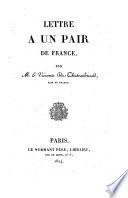 Lettre a un pair de France