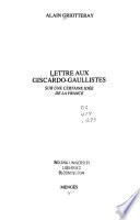 Lettre aux giscardo-gaullistes
