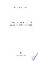 Lettre aux juifs qui se croient persécutés