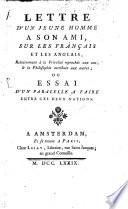 Lettre d'un jeune homme à son ami, sur les Français et les Anglais