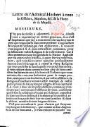 Lettre de l'Admiral Herbert à tous les officiers, matelots, etc. de la flotte de sa Majesté