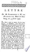 Lettre de M. Schwendt à M. de Dietrich, maire de Strasbourg, du 4 février 1790