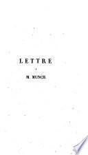 Lettre de M. Sylvain van de Weyer à M. Ernst Munch