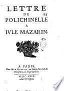 Lettre de Polichinelle a Iule Mazarin