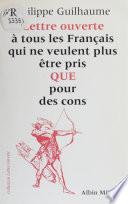 Lettre ouverte à tous les Français qui ne veulent plus être pris que pour des cons