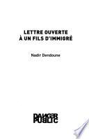 Lettre ouverte à un fils d'immigré