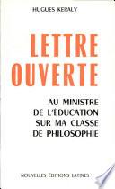 lettre ouverte Par hugues keraly