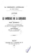 Lettre sur le commerce de la librairie