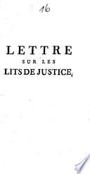 Lettre sur les lits de justice