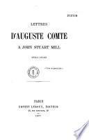 Lettres à John Stuart Mill