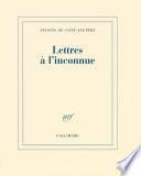Lettres à l'inconnue