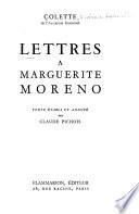 Lettres à Marguerite Moreno