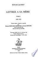 Lettres à sa mère: 1808-1820