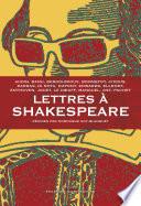 Lettres à Shakespeare