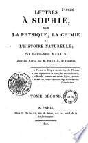 Lettres à Sophie, sur la physique, la chimie et l'histoire naturelle