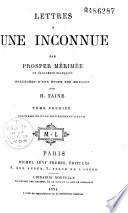 Lettres à une inconnue
