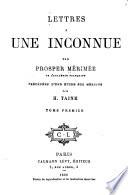 Lettres à une inconnue