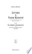 Lettres à Vadim Kozovoï
