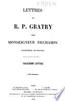 Lettres au R.P. Gratry