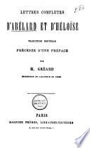 Lettres complètes d'Abélard et Héloïse