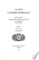 Lettres d'André Morellet: 1806-1819, lettres 460-629