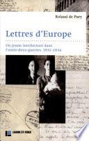 Lettres d'Europe