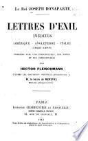 Lettres d'exil inédites