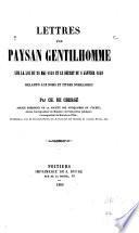Lettres d'un paysan gentilhomme