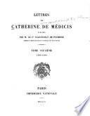Lettres de Catherine de Médicis: 1586-1588