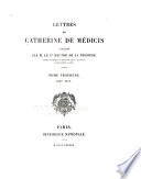 Lettres de Catherine de Médicis